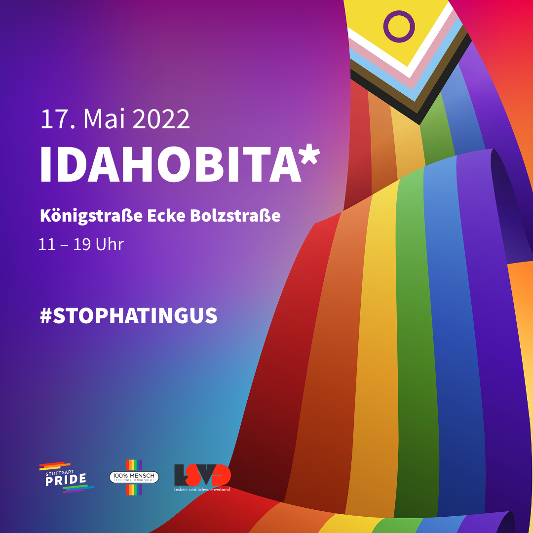 Plakat zum IDAHOBITA 2022 in Stuttgart